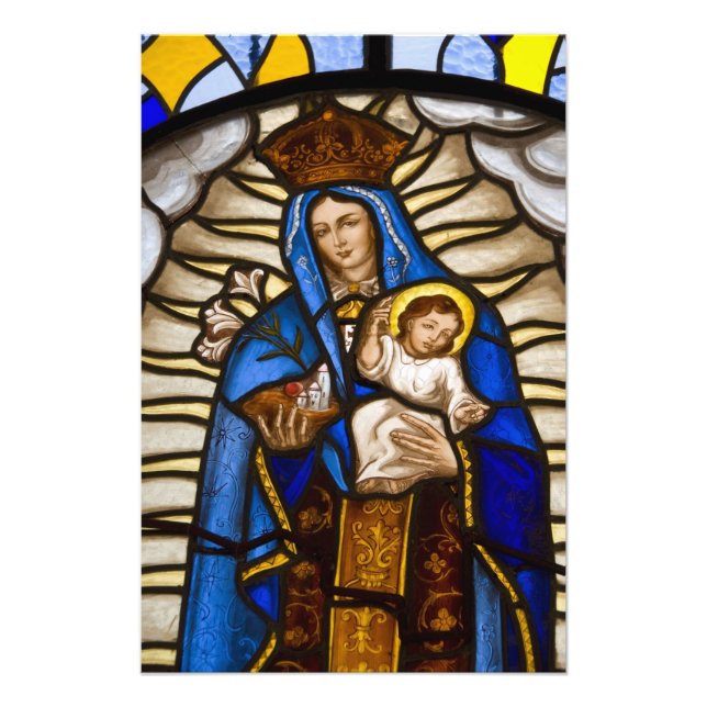 Ecuador, Quito Statue der geflügelten Jungfrau Fotodruck (Vorne)