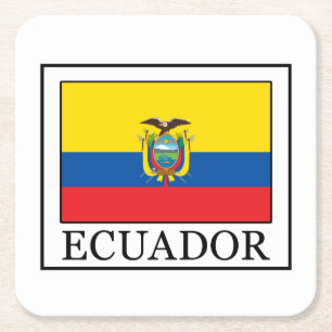 Ecuador Rechteckiger Pappuntersetzer