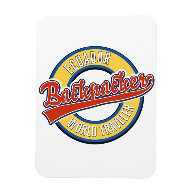 Ecuador - Rucksacktourenlogo Magnet (Vertikal)