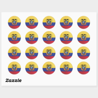 Ecuador-Rundsymbolflagge Runder Aufkleber