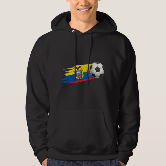 Ecuador Soccer Ball Ecuador Flag Jersey - Ecuador Hoodie (Vorderseite)
