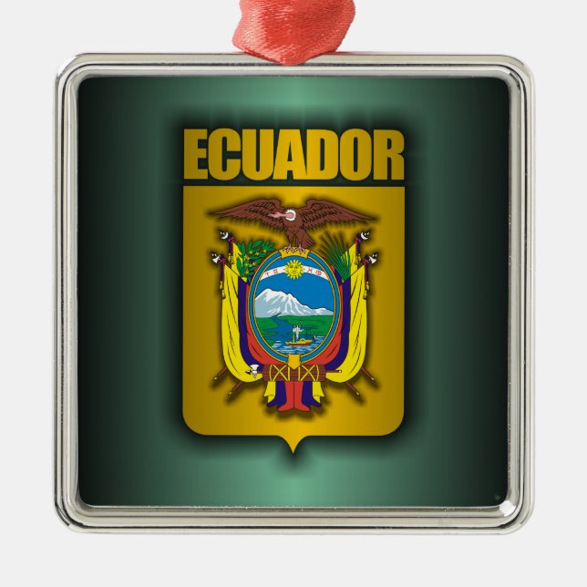 ‚Ecuador Steel‘ Silbernes Ornament (Vorne)