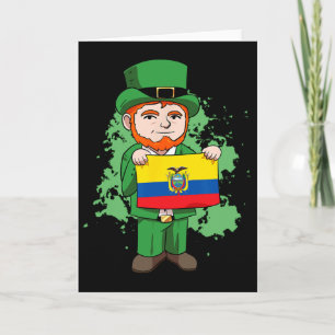 Ecuador Stolz Ecuadorianische Flagge St. Patricks Karte