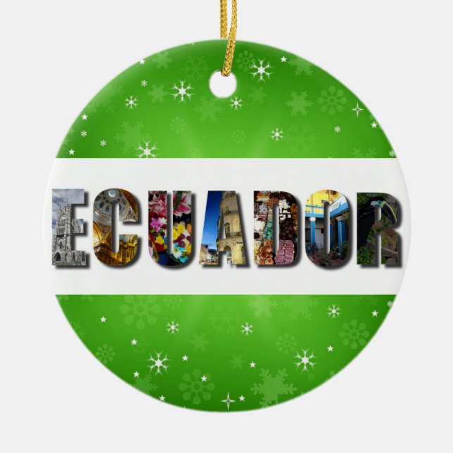 Ecuador Südamerika Reisen Fotos Weihnachten Keramik Ornament (Vorne)