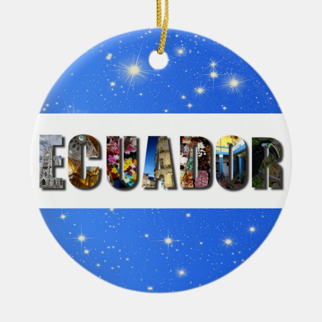 Ecuador Südamerika Reisen Fotos Weihnachten Keramik Ornament (Vorne)