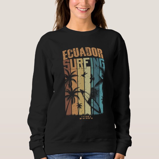 Ecuador Surfing 1 Sweatshirt (Vorderseite)