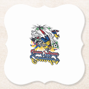 Ecuador Tor-Modus-Skelett-Stürmer-Nationen Dynamis Untersetzer