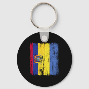 Ecuador Ukraine Halbflagge Ecuadorianisch Ukrainis Schlüsselanhänger