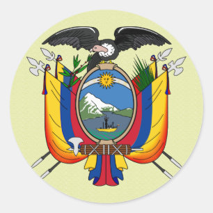 Ecuador-Wappen Detail Runder Aufkleber