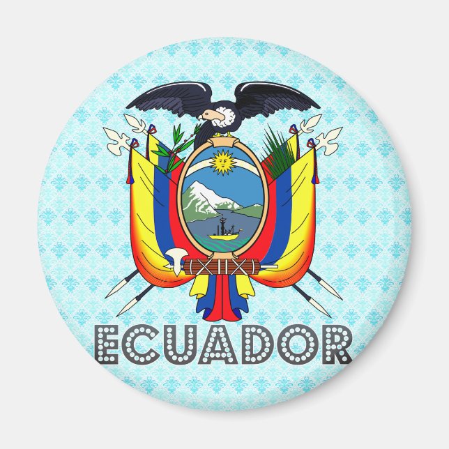 Ecuador-Wappenkatze Magnet (Vorne)
