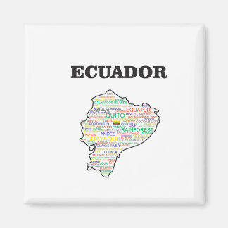 ECUADOR-WORT-COLLAGE MAGNET