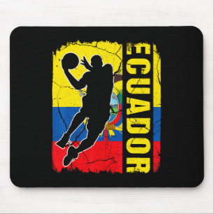 Ecuadorian Bysketbyll Spieler Ecuador Flagge Byske Mousepad
