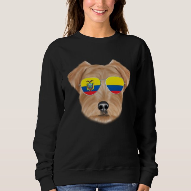 Ecuadorian Flag Norfolk Terrier Dog Ecuador Pocket Sweatshirt (Vorderseite)