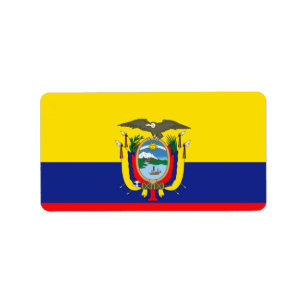 Ecuadorian-Flagge Adressaufkleber