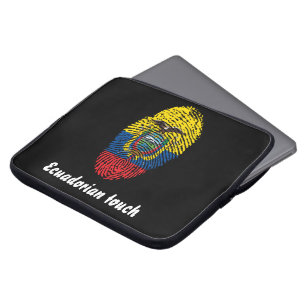 Ecuadorian-Touch-Fingerabdruckflagge Laptopschutzhülle