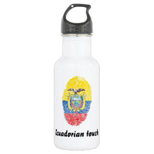 Ecuadorian-Touch-Fingerabdruckflagge Trinkflasche
