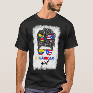 Ecuadorian und Puerto Rico Rico Ecuador Flaggenmäd T-Shirt