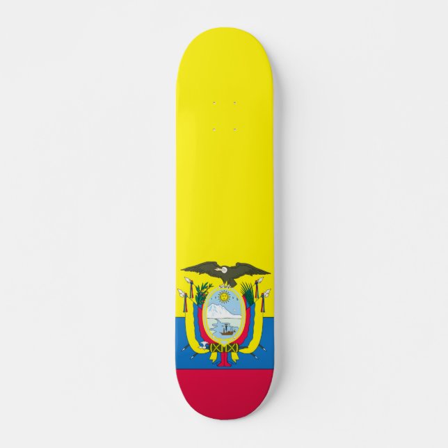 Ecuadorianflagge Skateboard (Vorne)