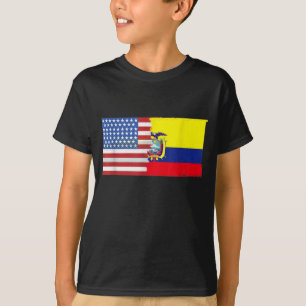 Ecuadorianische Amerikanerin Halb-Ecuador Halbe-Am T-Shirt