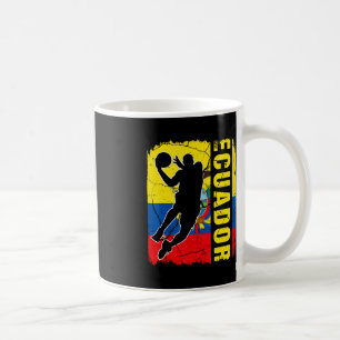 Ecuadorianische Basketball-Spieler Ecuador Flaggen Kaffeetasse