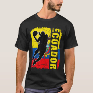 Ecuadorianische Basketball-Spieler Ecuador Flaggen T-Shirt