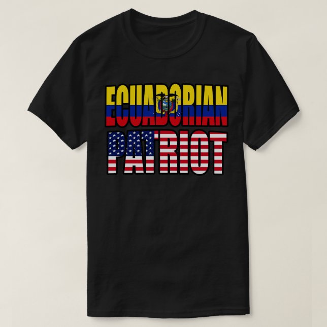 Ecuadorianische Fahne für den Patriot Pride Herita T-Shirt (Design vorne)