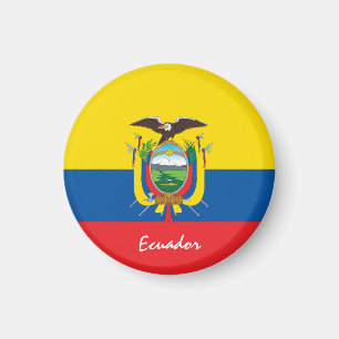 Ecuadorianische Flagge & Ecuador - Reise-/Sportfan Magnet