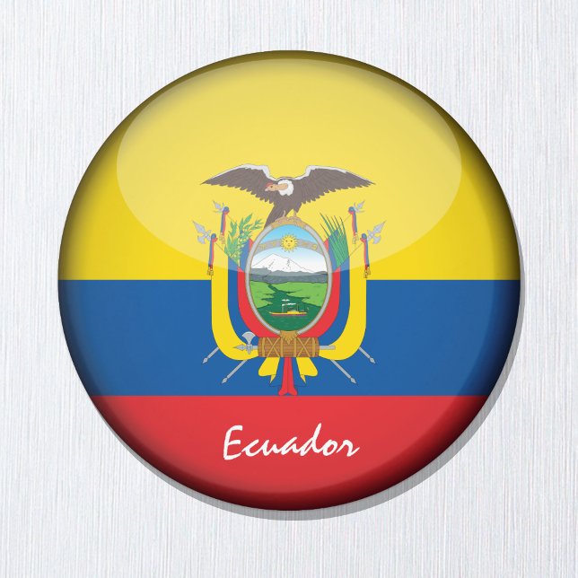 Ecuadorianische Flagge & Ecuador - Reise-/Sportfan Magnet (Von Creator hochgeladen)