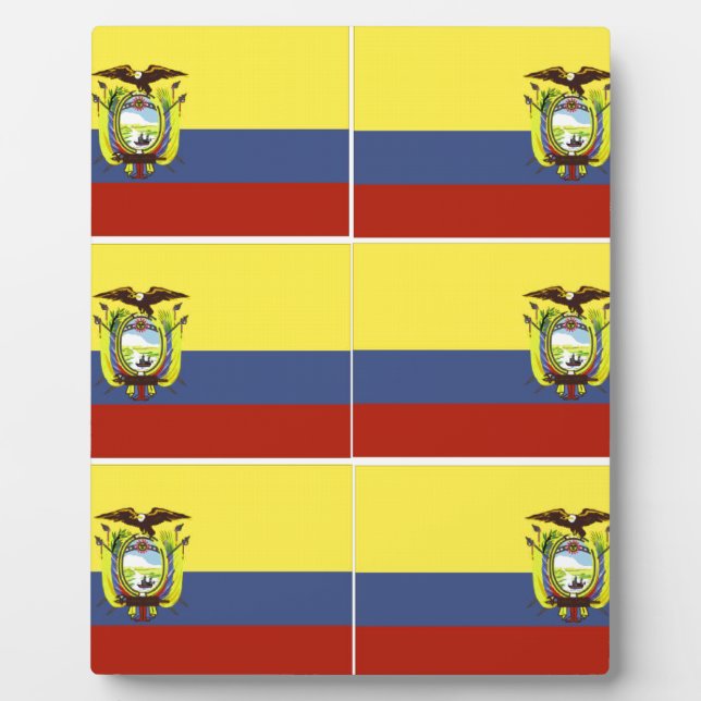 ecuadorianische Flagge Fotoplatte (Vorderseite)