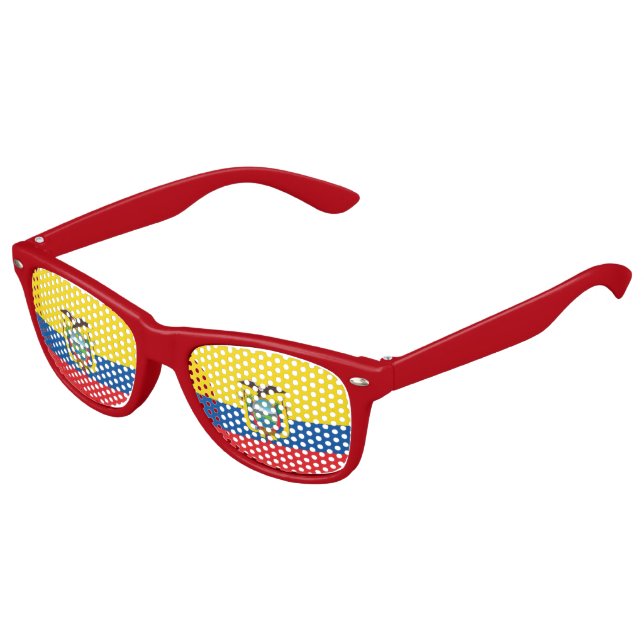 Ecuadorianische Flagge Partybrille (Schrägansicht)