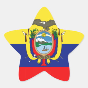 Ecuadorianische Flagge Stern-Aufkleber