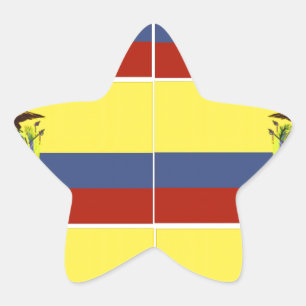 ecuadorianische Flagge Stern-Aufkleber