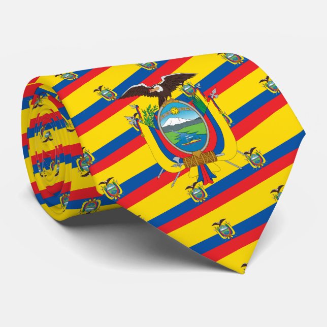 Ecuadorianische Flagge und Wappen, Flagge Ecuadors Krawatte (Gerollt)