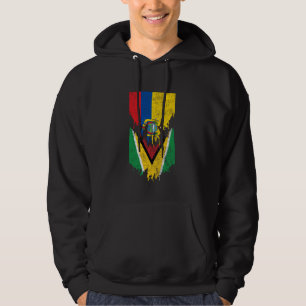 Ecuadorianische guyanische Fahnen rissen Torn Ecua Hoodie