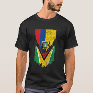 Ecuadorianische guyanische Fahnen rissen Torn Ecua T-Shirt
