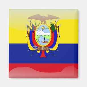 Ecuadorianische Hochglanzflagge Magnet