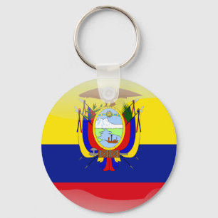 Ecuadorianische Hochglanzflagge Schlüsselanhänger