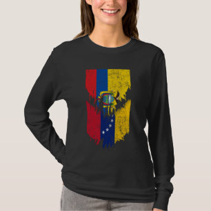 Ecuadorianische venezolanische Flaggen rissen Torn T-Shirt