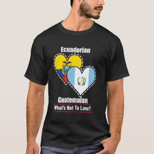 Ecuadorianischer guatemaltekischer Herz-Flaggen Wa T-Shirt