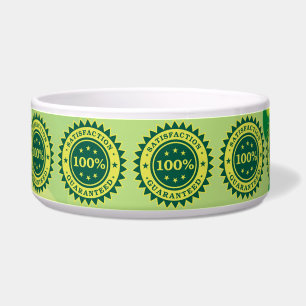 Écuelle 100% Satisfaction Sticker Garanti Pet Bowl