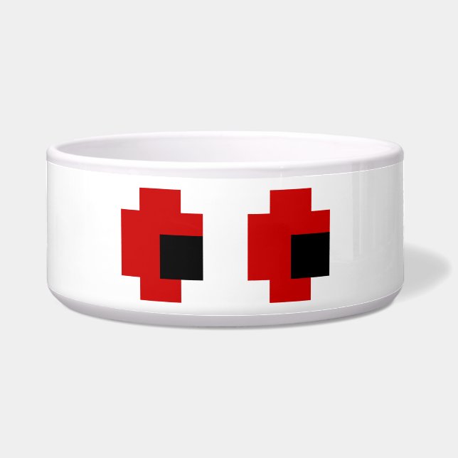 Écuelle 8 bits Éffrayants yeux rouges (Devant)