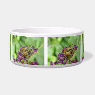 Écuelle Abeille de miel et fleurs violettes Bowl de chien