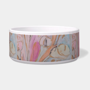 Écuelle Abstrait Pastel Floral Ceramic Pet Bowl
