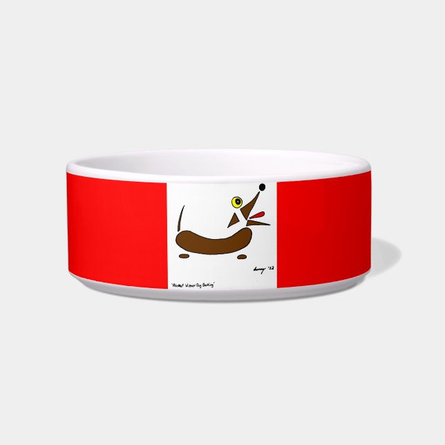 Écuelle Abstrait Wiener Dog Pet Bowl (Devant)