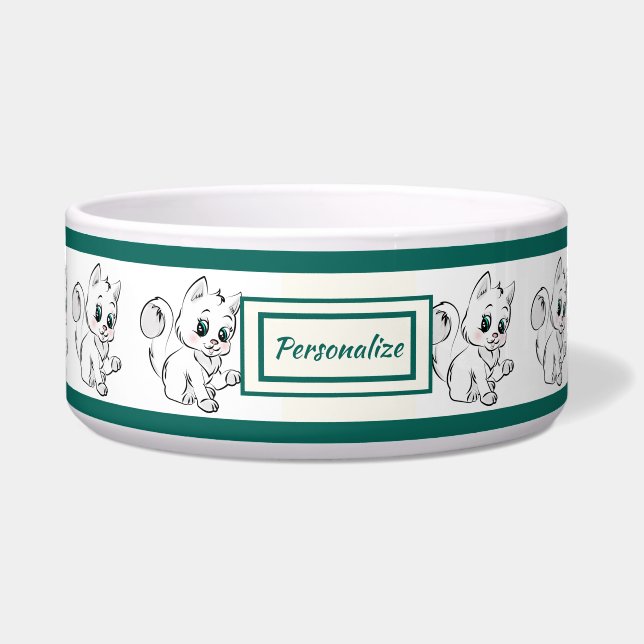 Écuelle Adorable Cute Kitten Motif Chien de chat (Devant)