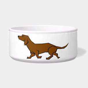 Écuelle Adorable Dachshund Pet Bowl - Jouer Vector Art