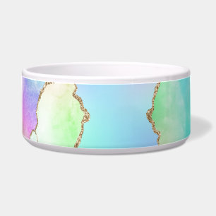 Écuelle Agate Holo   Faux Iridescente Pastel Ombre Marble