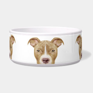 Écuelle Alimentation de chien en céramique brun de taureau