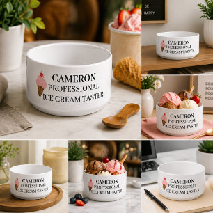 Écuelle Amateurs de glace drôle Humour Design Personnalisé