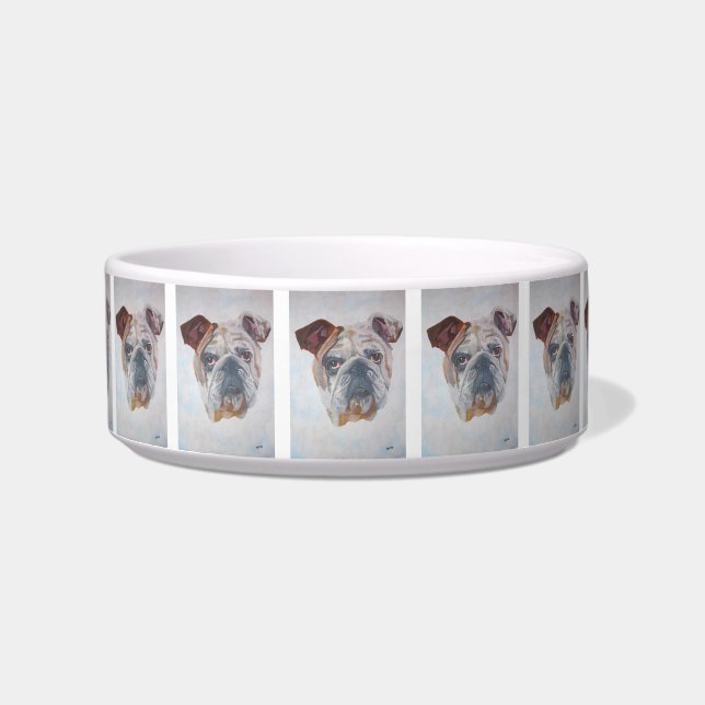 Écuelle American Bulldog Artistic Pet Portrait (Devant)